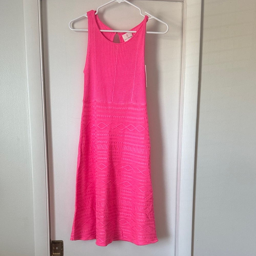JB by Julie Brown Bright Pink Textured Midi Dress